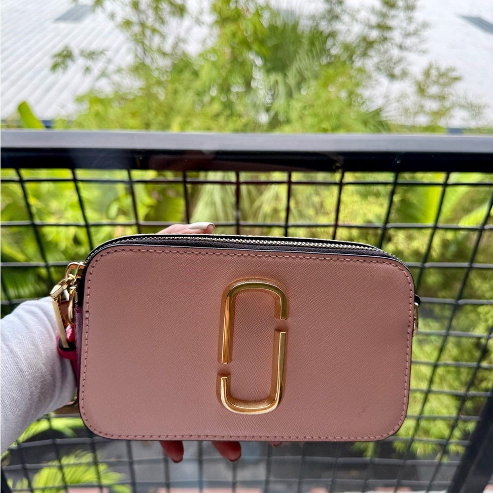 Pink Leather Crossbody Bag
